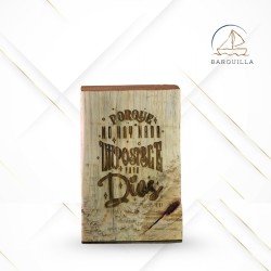 copy of Listón Vertical "Porque no hay Nada Imposible para Dios", rectangular, sin base