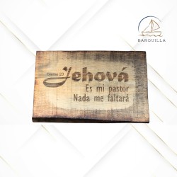 Cuadro Horizontal "Jehová es mi Pastor, Nada me Faltará", para colgar
