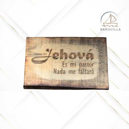 Cuadro Horizontal "Jehová es mi Pastor, Nada me Faltará", para colgar