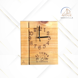 Reloj para colgar "El Tiempo de Dios es Perfecto"
