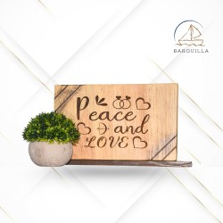Listón Vertical "Peace and Love", base oscura