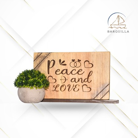 Listón Vertical "Peace and Love", base oscura