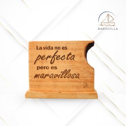 Listón Vertical "La Vida no es Perfecta, pero es Maravillosa"
