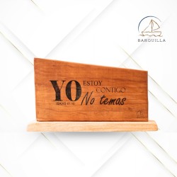 Listón Vertical "Yo Estoy Contigo, No Temas", base clara