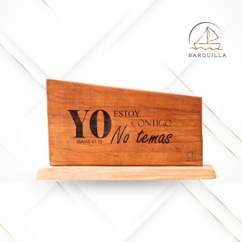 Listón Vertical "Yo Estoy Contigo, No Temas", base clara