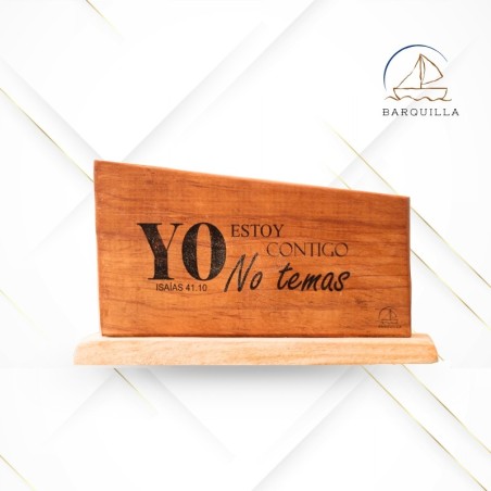 Listón Vertical "Yo Estoy Contigo, No Temas", base clara