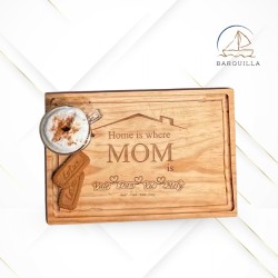 Tabla para Quesos "Home is Where Mom Is"
