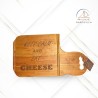 Tabla para Quesos "Keep Calm and Eat Cheese", con portacopas, esquinas redondeadas