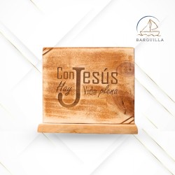 Listón Vertical "Con Jesús hay Vida Plena"