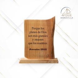 Listón Vertical "Porque los Planes de Dios son Más Grandes y Mejores que los Nuestros"