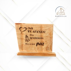 Listón Vertical "¡No te Afanes! Ora Agradeciendo. Dios te Dará Paz"